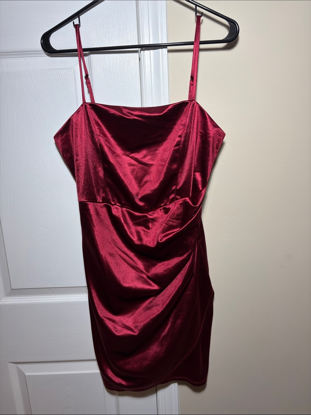 Satin Slip Dress - Burgundy